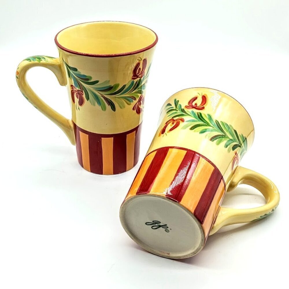 Southern Living Gail Pittman Siena Collection Latte Mugs (2)